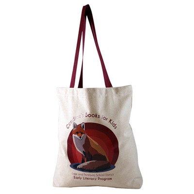 Bottom Gusset Cotton Tote, with Poly Handles