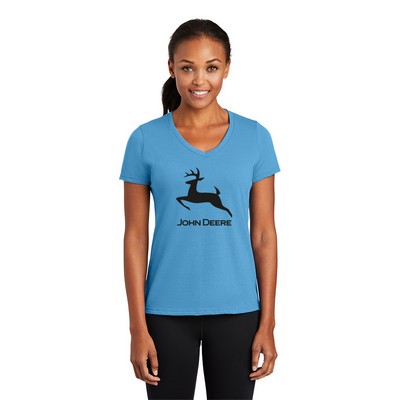 Port & Company® Ladies Performance Blend V-Neck Tee