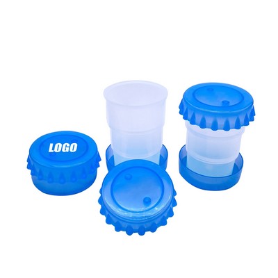 Cap Shape Plastic Collapsible Cup