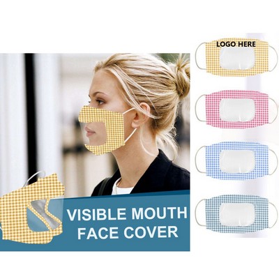 Lip Reading Mask With Clear Panel