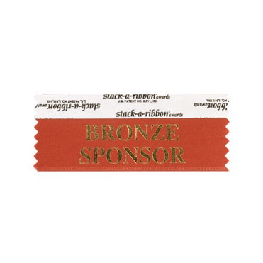 Bronze Sponsor Stk A Rbn Mocha Ribbon Gold Imprint