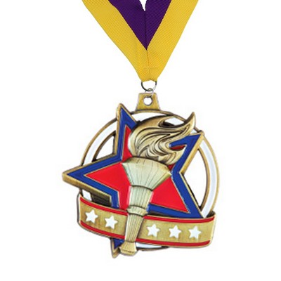 Soft Enamel Zinc Alloy Medal-1.5", 2.5mm