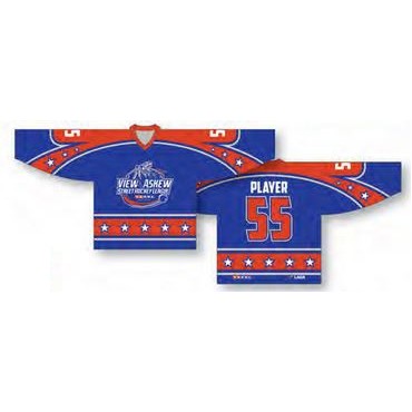 Classic Cut Hockey Jersey w/Star Details On Sleeves & Bottom Hem