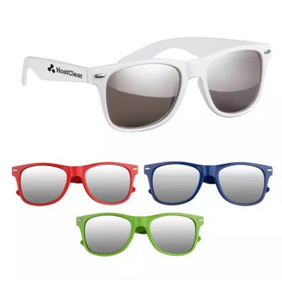 Silver Mirrored Malibu Sunglasses