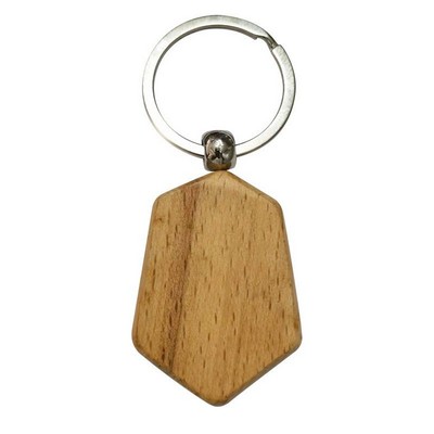 Tie Shape Wood Keychain