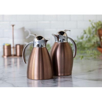 Marquette Series Rose Gold Carafe w/Push Button Lid (1 Liter)