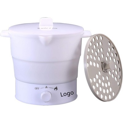 Portable Foldable Mini Electric Hot Pot Cooker Travel Pot 1.2L