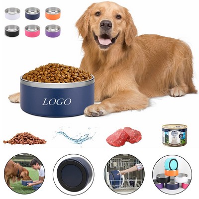 64 Oz. Insulated Dog Water Bowl w/Rubber Base