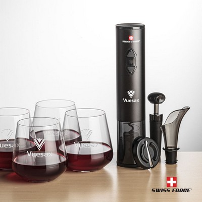 Swiss Force® Opener & 4 Cannes Stemless Wine