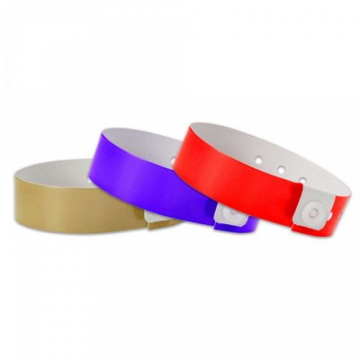 3/4" wide x 10" 1/8 long - 3/4" Vinyl Wristband Solid Colors Printed 1/0