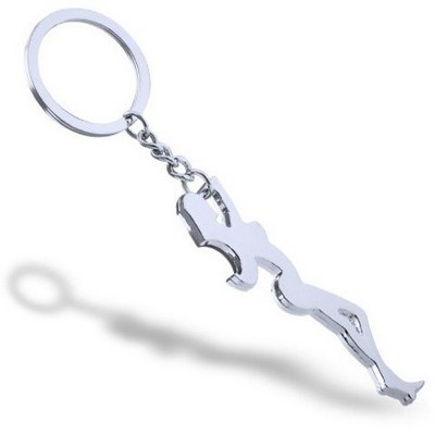 Zinc Alloy Woman Bottle Opener Keychain