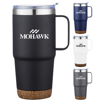 24 Oz. Stainless Steel Travel Mug w/Cork Bottom