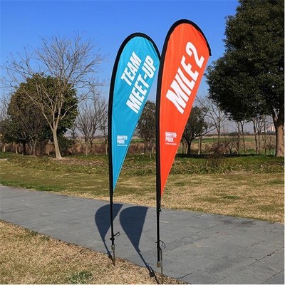 10' Single Sided Fiber Glass and Aluminum Teardrop Banner/Flag