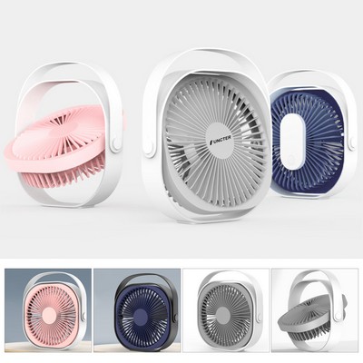 Desk Fan Battery Operated Rechargeable 180¡ãTilt Folding Personal Ultra Quiet Small Portable Fan