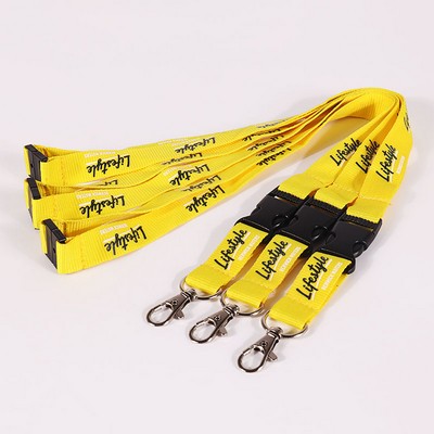 5/8 " Polyester Lanyards w/Safety breakaway and Buckle release