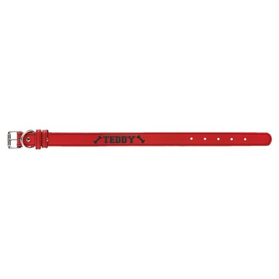 15" x 3/4" Red Laserable Leatherette Dog Collar