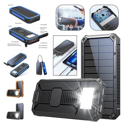 Olar 20000mAh Power Bank w/LED Flashlight