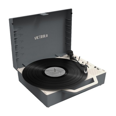 Victrola Re-Spin Sustainable Suitcase Record Player - Graphite Grey