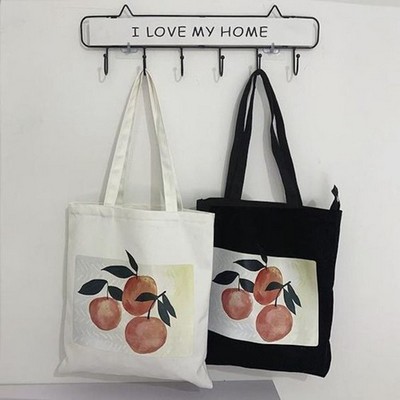 Full Sublimation 10 Oz Poly Canvas Tote Bag -14"X12"