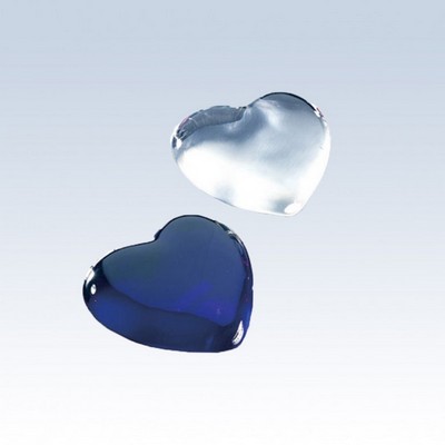 Heart Paperweight Dark Blue