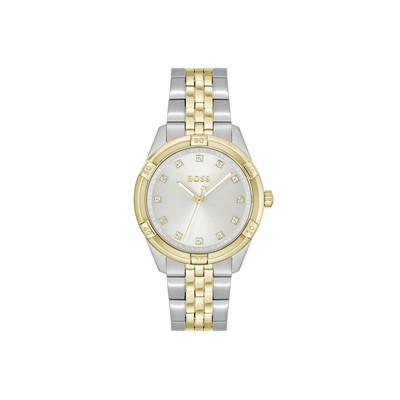 Hugo Boss Ladies Boss Rhea Stainless Steel Watch w/Yellow Gold Bracelet