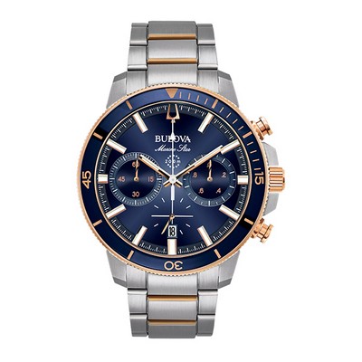 Bulova 98B301 Marine Star - Silver, Blue & Rose Gold