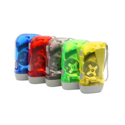 Manual Crank 3 LED Light Squeeze Flashlight