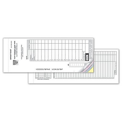 Deposit Tickets Sets, Loose, Maximum Entry Format - 2-Part Forms