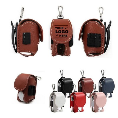 PU Leather Golf Ball Bag