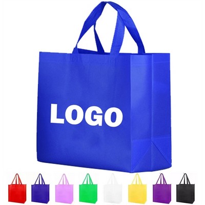 15"W x 13"H x 7"D Large Size Laminated Non-Woven Shopping Bag