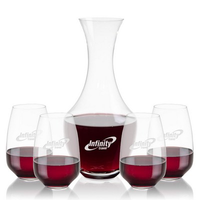 Oldham Carafe & 4 Oldham Stemless