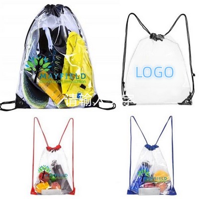 Transparent PVC Drawstring Bag