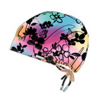 Cherokee® Women's Bouffant Scrub Hat (Garden Rainbow)