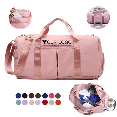 Travel Shoulder Duffel Bag w/Shoe Compartment