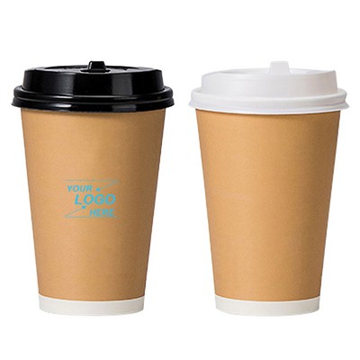 8oz Disposable Coffee Cups with Lids