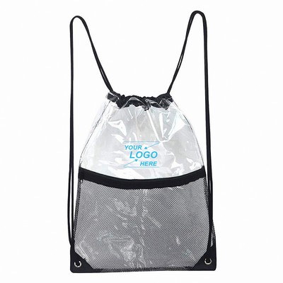 Waterproof Drawstring Backpack with Mesh Storage Pockets