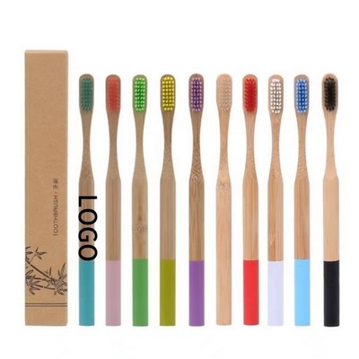 Bamboo Round Handle Toothbrushes