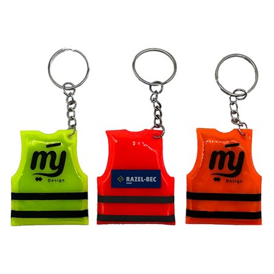 PVC Reflective Safety Vest Keytag