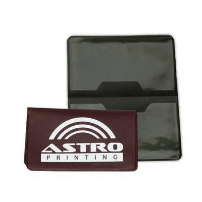 Quality Business Card Holder w/Thumbhole