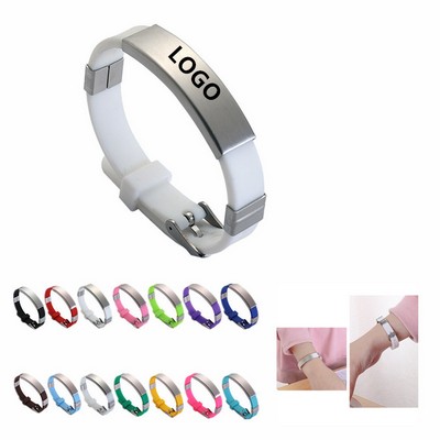 Stainless Steel Silicone Bracelet