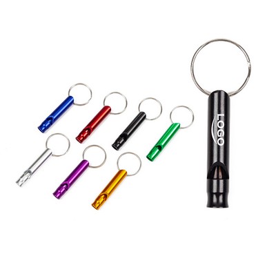 Survival Aluminum Whistle With Key Chain