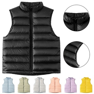 Children Down Puffer Vest with Logo