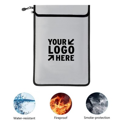 Waterproof Fireproof Zipper Document Pouch