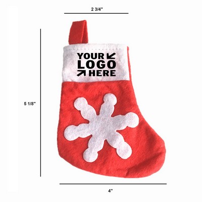 Christmas Sock With Snowflake Pattern Xmas Decorations