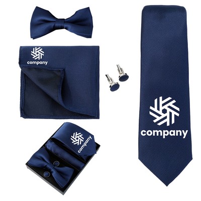 Custom Polyester Silk Men'S Gift Tie Set