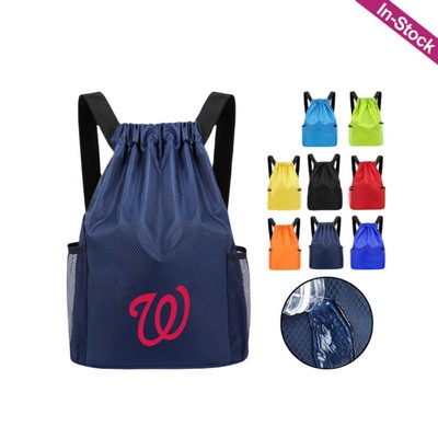 Large Drawstring Backpack Travel Storage Bag