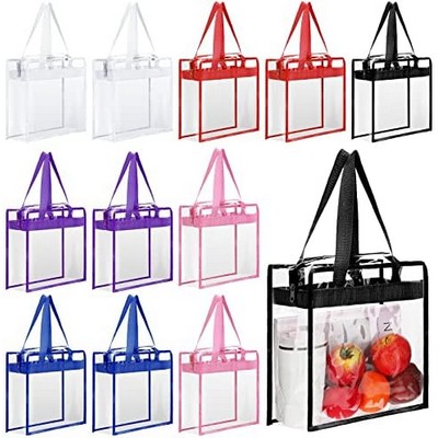 Stadium Approved Clear Zipper Tote Bag ( 12" x 12" x 6" )