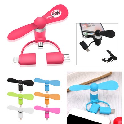 3-in-1 Mini Cellphone Fan