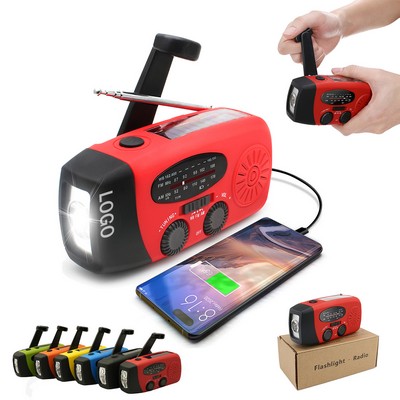 Emergency Hand Crank Radio With Power Bank Phone Charger