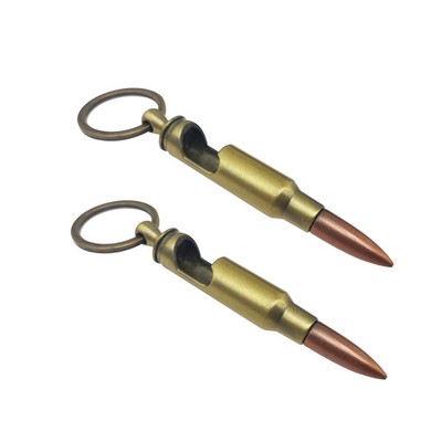 Bullet Shaped Bottle Opener keychain